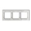 DECO Ramka 3 potrójna uniwersalna transparentna DECO Art - efekt szkła (ramka: transparentna: spód: biały) transparentny 52-0-DR