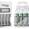 Ładowarka procesorowa Whitenergy 6455 + 4 x R6/AA Energizer 2450 mAh