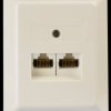 1-622.42.5.01 Parallel Western-Uni double socket, single-wired, surface-mounte