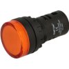 Kontrolka; AD16-22DS/O-230VAC; 22mm; podświetlenie LED 230V; pomarańczowy; śrubowe; czarny; IP40; 38mm; Onpow; RoHS