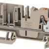 Terminal block, push-in connection, 4.0 mm², 2 pole, 32 A, 8 kV, dark beige, 2540090000