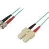 Patch cord światłowodowy OM3 SC/UPC,ST/UPC 2m LSZH niebieski 29021302