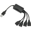 HUB USB 4-portowy z kabelkami