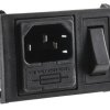 Złącze IEC IEC C14 Montaż zatrzaskowy Poziomy liczba bezp 1 Bulgin Żeńskie 10A 250 V 5 x 20 mm