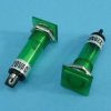 230VAC 14x14mm GREEN KONTR.KWADRAT LED