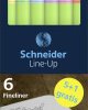Schneider Schreibgeräte Pióro kulkowe Fineliner Line-Up pastell 6er Etui, sortiert, 5+1 Aktion 191085 6 szt.