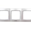 Karo Ramka Potrójna Do Łączników Ip44 Srebrny Perłowy Rh-3S/43