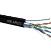 Kabel instalacyjny Solarix CAT5E FTP PE Fca zewnętrzny samonośny 305m/szpula SXKD-5E-FTP-SAM czarny