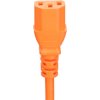 Power cord, round, International, C14-plug, straight on C13 socket, straight, H05VV-F3G0.75 mm², orange, 0.6 m, 7100-0,6M-ORANGE