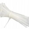 Opaski kablowe zaciskowe 2,5mm/100mm białe 100szt
