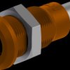 4 mm socket, solder connection, mounting Ø 8.1 mm, brown, 64.3042-27