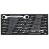 Sealey TBT13 Tool Tray with Flare Nut and Ratchet Ring Spanner Set 12pc
