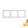 BERKER Q.3 Ramka 3 potrójna pozioma z polem opisowym biały aksamit 10236099 HAGER