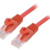 Patch cord U/UTP, Cat 6, wtyk RJ45 z obu stron, linka, CCA, 5m PP6U-5M/R