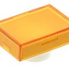 Klosz lampek do przycisku kształt: Prostokątny Pomarańczowy Soczewka Saia-Burgess 15 x 21mm