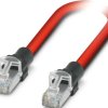 Patch cable, RJ45 plug, straight to RJ45 plug, straight, Cat 5, SF/TQ, PVC, 0.2 m, red, 1113146