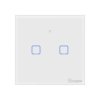 Sonoff T2EU2C-RF - dwukanałowy dotykowy włącznik ścienny - RF 433 MHz - biały