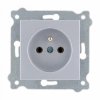 Gniazdo z uziemieniem (Typ E) Srebrny 241/10E EXEN