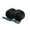 VT-1102-2 Rozgałęźnik IP44 2 gniazda 16A czarny+zielony 8812 V-TAC