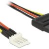 kabel SATA Delock Delock - Stromkabel - 4-Pin-Mini-Stromversorgungsstecker (M) 83877, brak ekranu, 0.24 m, 1 szt.
