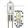 GY6.35 24V 75W klar ż/pion 10x42 Narva 55248 HLL