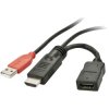 LINDY 41080 HDMI Power Injector Cable 0.15m for External HDMI Devices