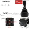 Joystick przemysłowy; 2 tory; chwilowy; 2xNO; 30mm