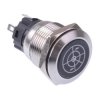 Sonar' Blue LED Momentary 19mm Vandal Push Button Switch SPDT 12V