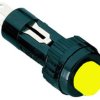 Pushbutton, 1 pole, yellow, unlit , 0.1 A/24 V, mounting Ø 9.1 mm, IP40, 1.10.107.011/0404