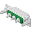 D-Sub socket, 3 pole, 3W3C, equipped, straight, solder pin, 303W3CSXX69E20X