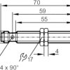 Inductive sensor, PNP, flush mounting M12, flush, 1 Form A (N/O), 30 V (DC), 100 mA, IFC276