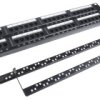 Panel RJ, Cat5e, 48 portów, RJ45, UTP, 2U, Czarny