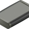 Magnesium handheld enclosure, (L x W x H) 125 x 87 x 23.5 mm, gray/black (RAL 9004), MTG01K.34