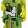 COMBI jack, push-in connection, 0.14-4.0 mm², 1 pole, 24 A, 6 kV, yellow/green, 3000655