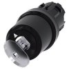 Przełącznik obrotowy kluczykowy 2-pozycyjny wycięcie: 22mm Zatrzask IP20, IP66, IP67, IP69, IP69K Siemens przycisków: 2