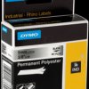 18485 DYMO IND polyester, 9 mm, black/metallic
