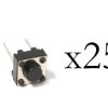 Opencircuit Tactile buttons 6x6x5mm 2p - 25 pieces
