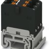 Distribution block, push-in connection, 0.14-2.5 mm², 6 pole, 17.5 A, 6 kV, black, 3002967