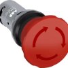 Przycisk bezpieczeństwa grzybkowy 40mm 2R - 0 1Z - 2R 24 ... 300 V czerwony CE4T-10R-02 1SFA619550R1051