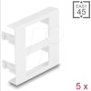 81390 Easy 45 module cover 2x rectangle 17 x 24.3 mm, 5 pieces, white
