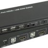 Przełącznik KVM, HDMI SpeaKa Professional SP-4330460, USB, 1920 x 1080 Pixel, 3840 x 2160 Pixel, Ilość przełączalnych PC
