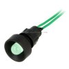 Led z przewodami Fi.10 230V AC zielona