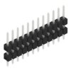 Pin header, 12 pole, pitch 2.54 mm, straight, black, 10056459