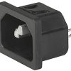 Schurter 6100.4325 Złącze męskie IEC złącze męskie proste Łączna ilość styków: 3 10 mA czarny 1 szt.