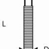 Gwóźdź z łbem okrągłym SN21RK 60RG 2,8 mm, 60 mm, ocynkowany, rowkowany Bosch Accessories 2608200036, N/A, Wymiary (D x