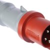Złącze przemysłowe - zasilające 63A Wtyczka 400 V 3P + N + E Męski MENNEKES Czerwony Montaż na kablu IP44