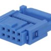 Wtyk IDC żeński 10-pin IDC do kabla taśmowego 1,27mm niebieski 1658527-4