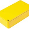 Obudowa Aluminium odlewane szerokość zew. 60,5 mm długość zew. 112 mm wys. zew. 31 mm Hammond IP54 Żółty