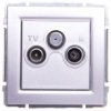 Kos66 Gniazdo Antenowe Rtv/Sat Przelotowe 10Db Aluminium 664077
