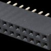 2x 10-pin Socket terminal strip, straight, RM 2.54, H: 8.5 mm